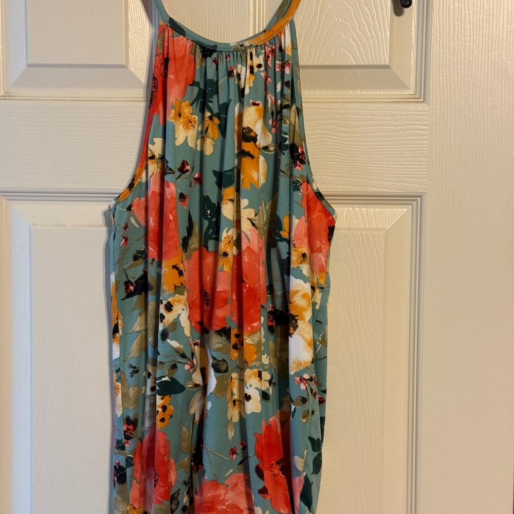Floral Halter Neck Women Top